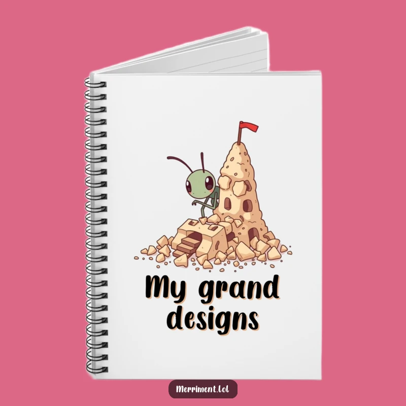 Funny Determined Ant Crumbs Fortress Notebook - Plan Your Projects with Tiny Ambition
