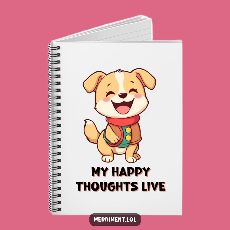 Funny Dog Notebook: Happy Wagging Tail, Festive Ideas, Cheerful Journal Gift