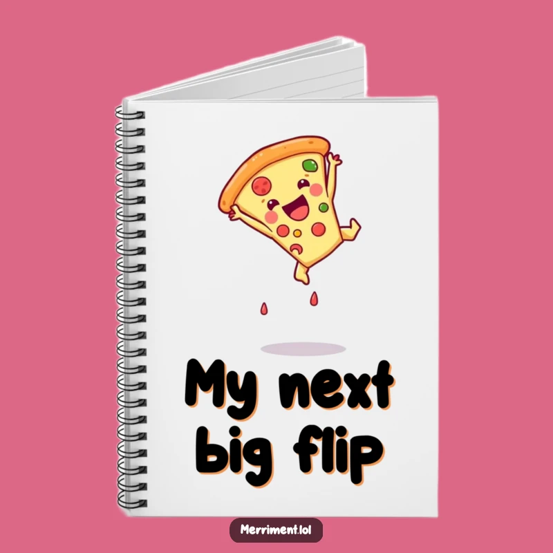 Funny Pizza Somersault Notebook - Journal for Cartoon Enthusiasts