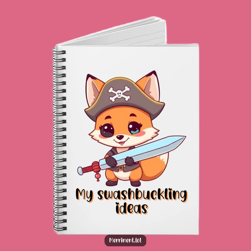 Funny Fox Pirate Notebook: Chart Your Course to Great Ideas