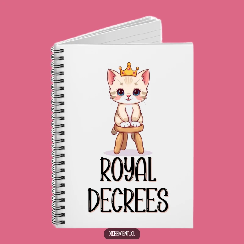 Funny Kitten Crown Notebook - Playful Journal for Royal Ideas
