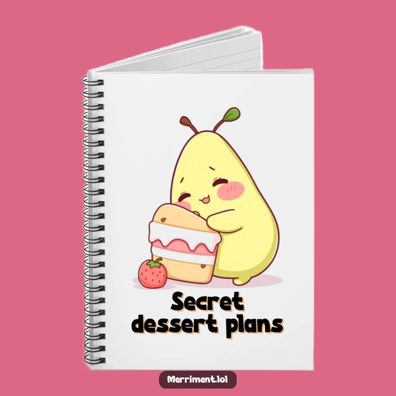 Funny Blushing Pear Cake Sneak Notebook: Jot Down Sweet Plans