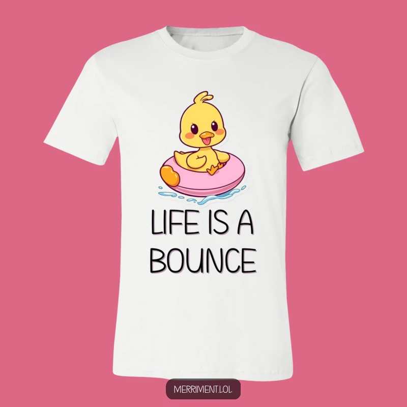 Funny Duck Inflatable Ride T-Shirt: Quacktastic Humor for Your Wardrobe