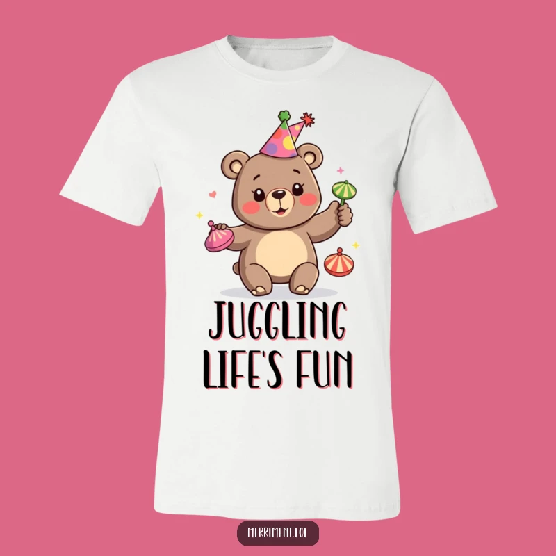 Funny Happy Bear Juggling T-Shirt - Hilarious Celebration Gift!