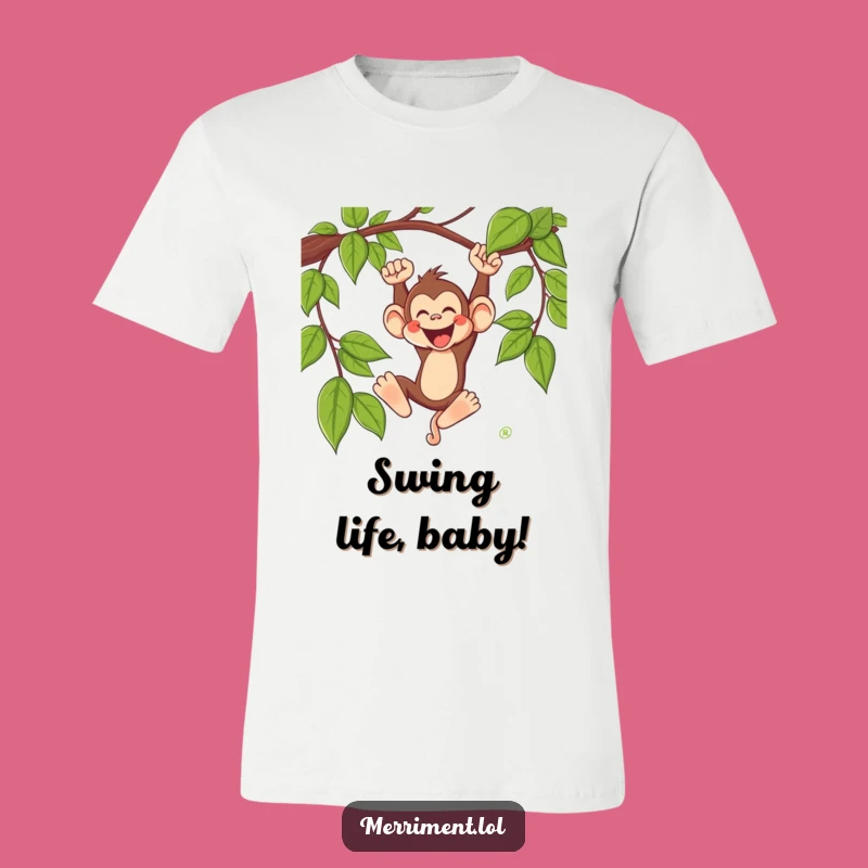 Funny Monkey T-Shirt: Wild Vine Swing Whoop - Hilarious Primate Gift