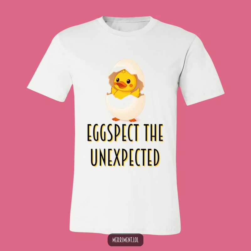 Funny Surprised Egg Rubber Duck T-Shirt - Quirky & Humorous Apparel for Surprise Lovers