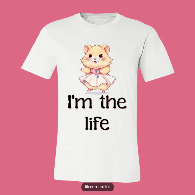 Funny Hamster Party Dress T-Shirt: Wear Your Celebration with Hilarious Style!