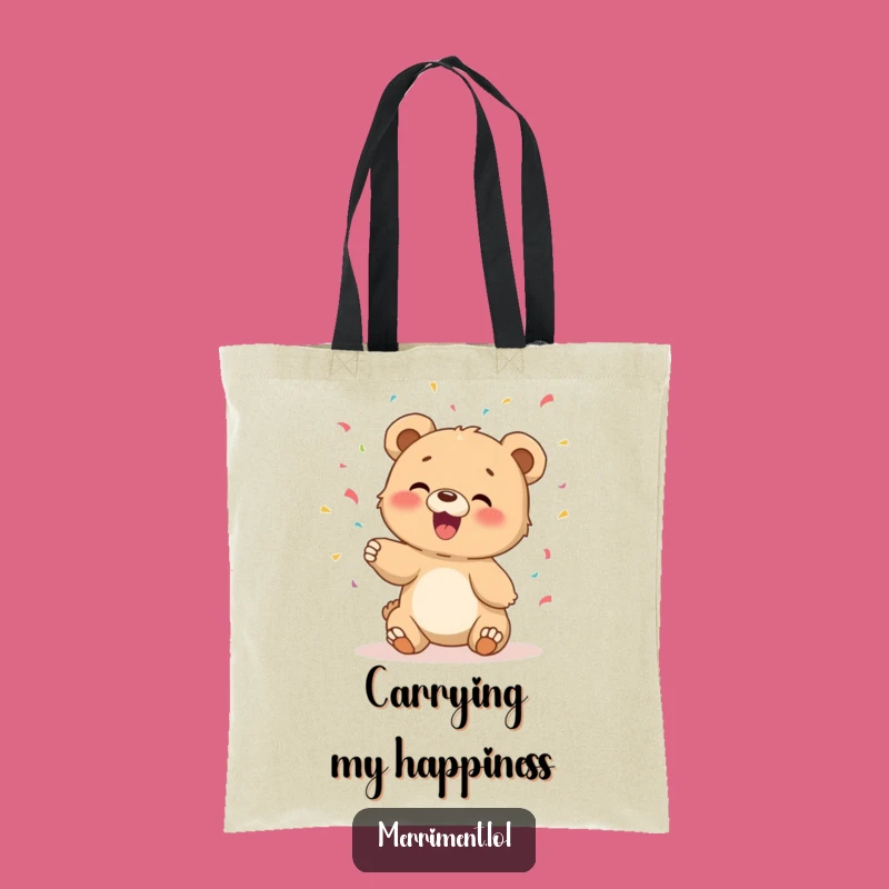 Funny Bear Cub Confetti Tote Bag - Carry Your Joyful Spirit Everywhere!