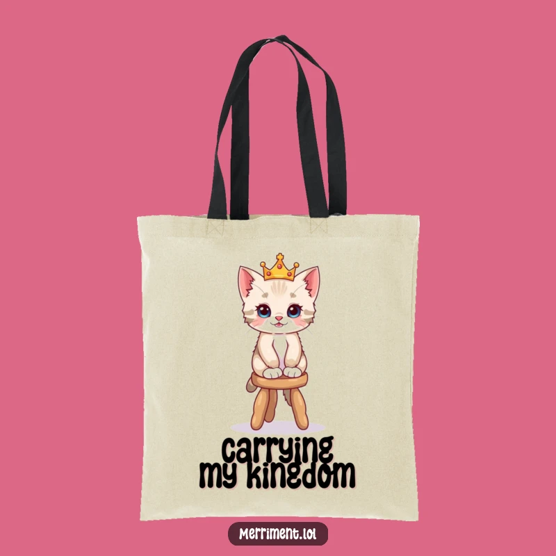 Funny Kitten Crown Tote Bag - Carry Your Charms with This Hilarious Gift