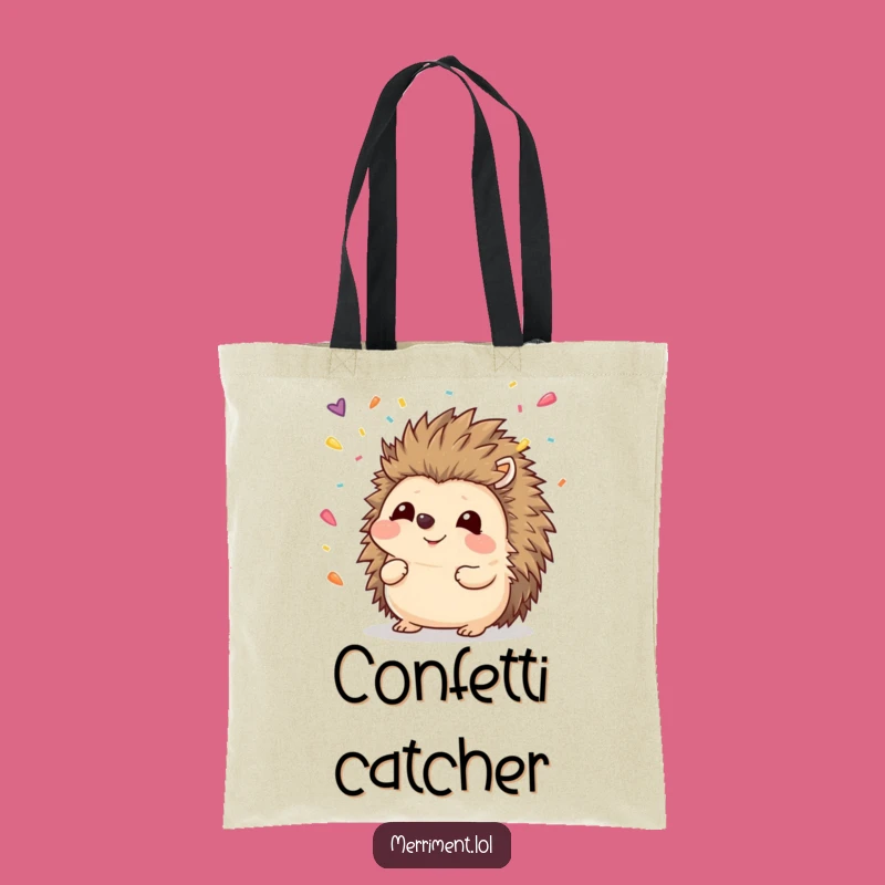Funny Hedgehog Confetti Tote Bag: Stylish & Hilarious Accessory for Everyday