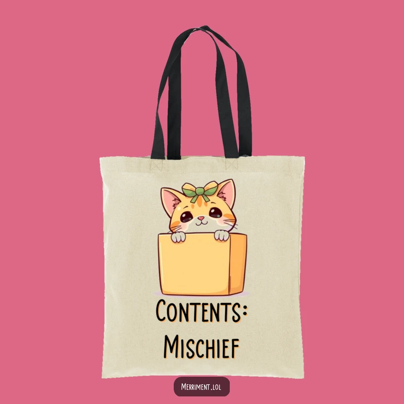 Funny Curious Cat Tote Bag: Stylish Pet Peeking Accessory, Eco-Friendly Funny Gift