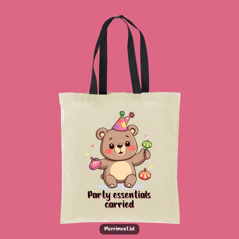 Funny Bear Juggling Tote Bag - Carry Your Party, Hilarious Gift!