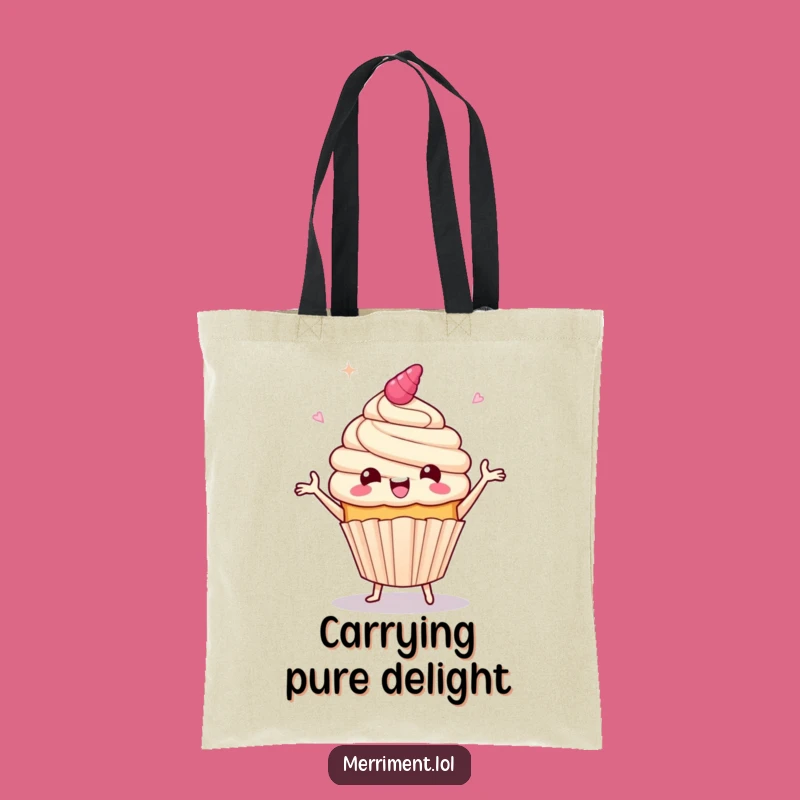 Funny Giddy Cupcake Jig Tote Bag: Carry Party Everywhere