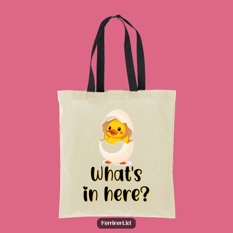 Funny Surprised Egg Rubber Duck Tote Bag - Carry Your Humor in Style